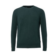 CAMERON PULLOVER IN ETCHED MERINO WOOL Man Verde Bottiglia CAMERON PULLOVER IN ETCHED MERINO WOOL Man Verde Bottiglia