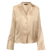 CAMICIA MISTO SETA COLLO REVER Donna Champagne CAMICIA MISTO SETA COLLO REVER Donna Champagne