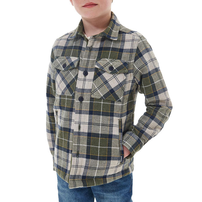 CAMICIA OVER Kid Forest Mist Tartan 