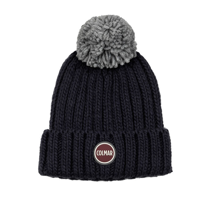 CAPPELLO BOX MISTO LANA Uomo Navy Grafite Melange