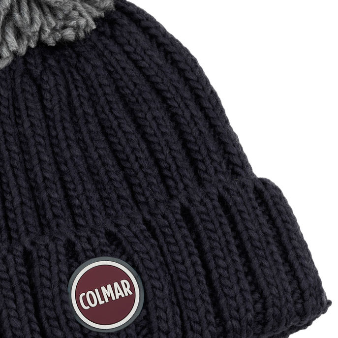 CAPPELLO BOX MISTO LANA Uomo Navy Grafite Melange