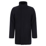 CAPPOTTO CORTO IN LANA DIAGONALE Uomo Blu Scuro CAPPOTTO CORTO IN LANA DIAGONALE Uomo Blu Scuro