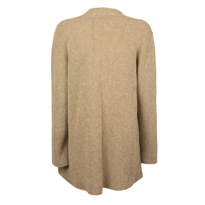 CARDIGAN CON STRASS Woman Beige