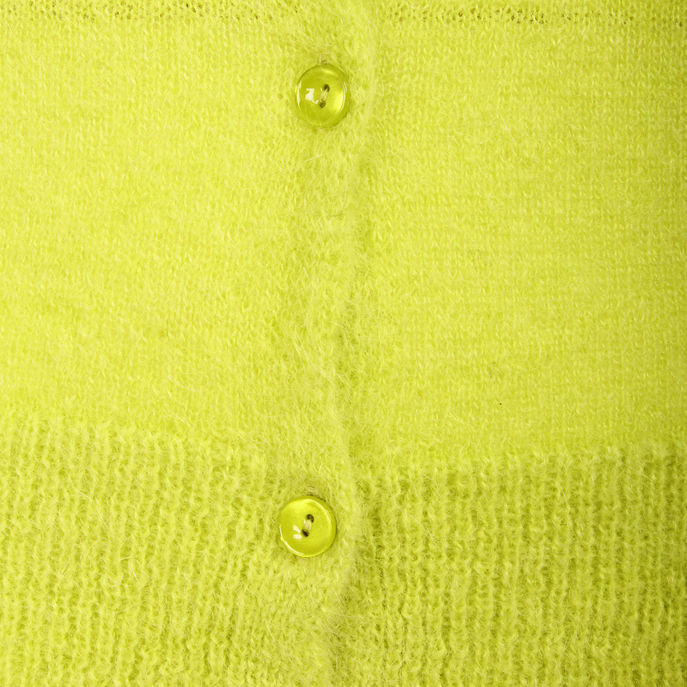 CARDIGAN CROPPED IN MOHAIR Woman Acid Green