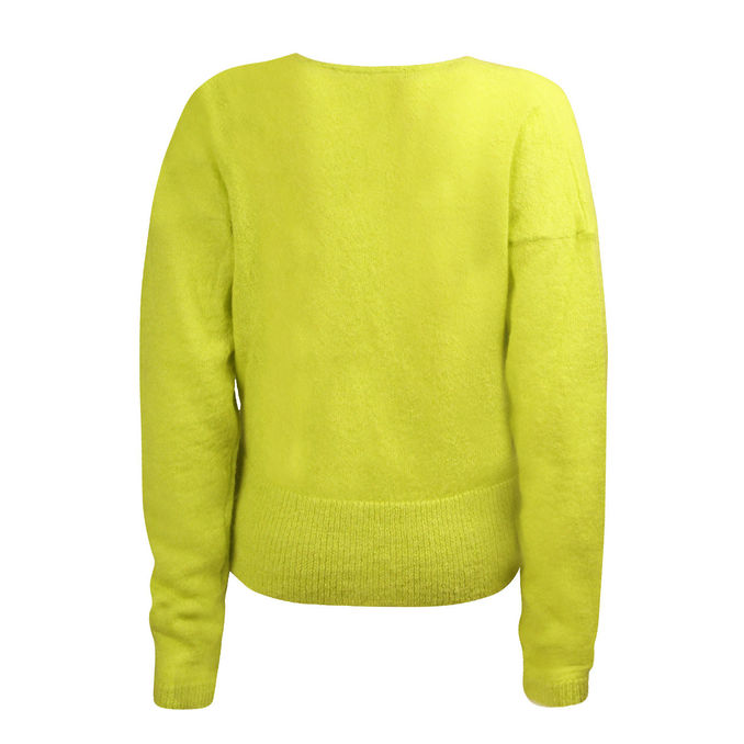 CARDIGAN CROPPED IN MOHAIR Woman Acid Green