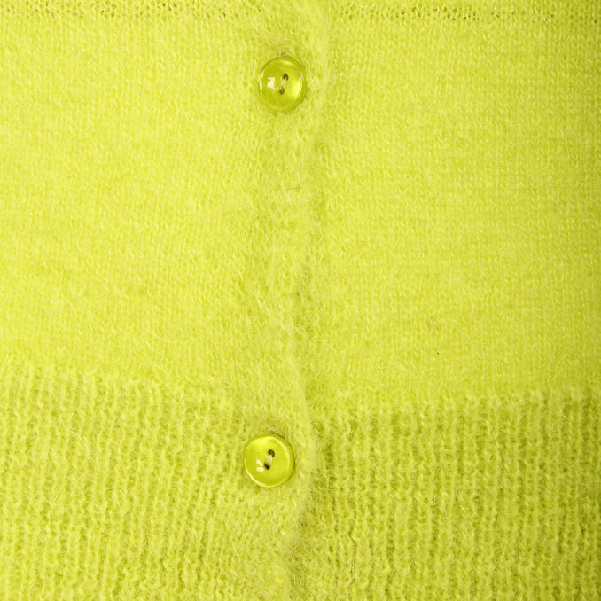 CARDIGAN CROPPED IN MOHAIR Woman Acid Green