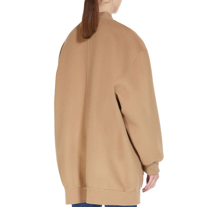 CARDIGAN PURE WOOL DRAP ZELMA Woman Camel