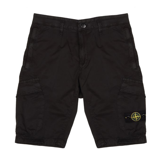 CARGO SHORTS IN STRETCH COTTON Kids Black
