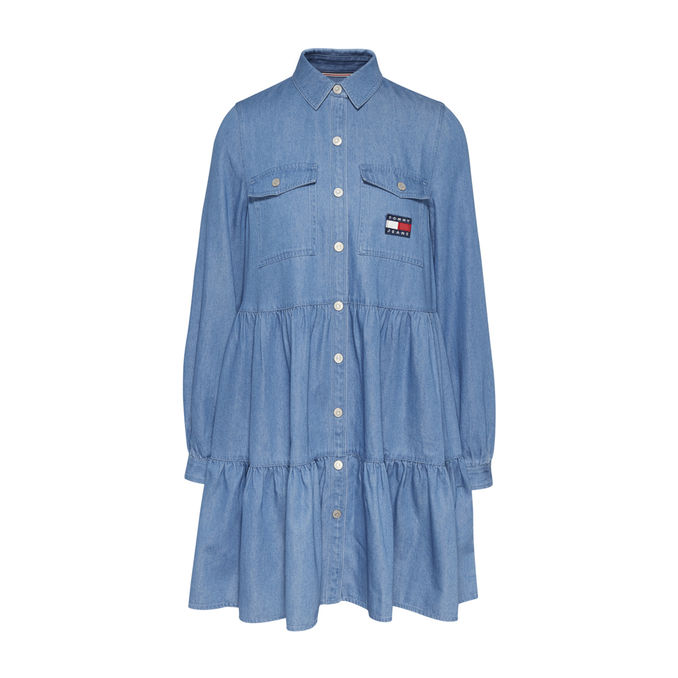 tommy jeans chambray dress