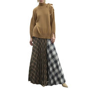 CHECK PLEATED SKIRT WITH STUDS CHECK PLEATED SKIRT WITH STUDS