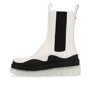 CHELSEA BOOT WITH TRANSPARENT SOLE Woman Bone Leath CHELSEA BOOT WITH TRANSPARENT SOLE Woman Bone Leath