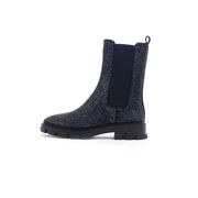 CHELSEA BOOTS IN FABRIC WITH RHINESTONES Woman Black CHELSEA BOOTS IN FABRIC WITH RHINESTONES Woman Black