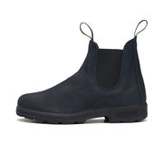 CHELSEA SUEDE ANKLE BOOTS Man Navy Waxed CHELSEA SUEDE ANKLE BOOTS Man Navy Waxed
