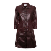 CHEMISIER PROFETA AT KNEELS ECO LEATHER Woman Bordeaux CHEMISIER PROFETA AT KNEELS ECO LEATHER Woman Bordeaux