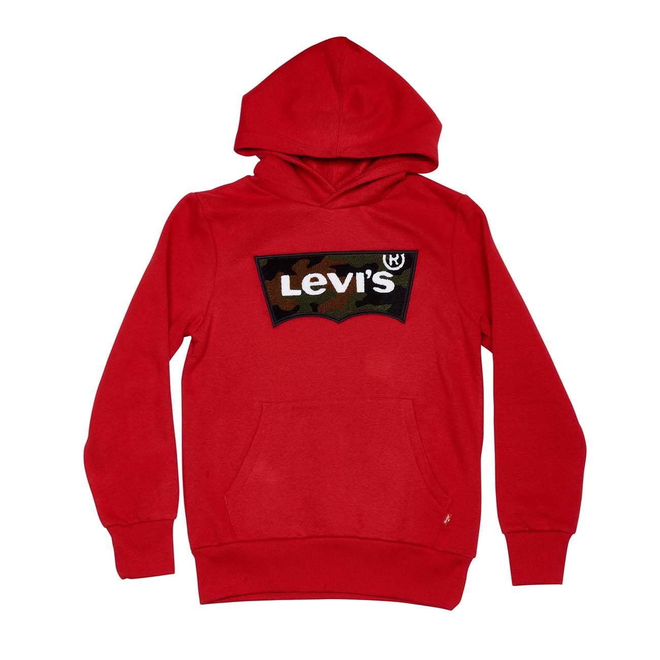 LEVIS CHENILLE HOODIE WITH BATWING LOGO Kid Chili pepper Camouflage |  Mascheroni Store