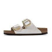 CIABATTA ARIZONA BIG BUCKLE BIRKO FLOR Woman Pearl White CIABATTA ARIZONA BIG BUCKLE BIRKO FLOR Woman Pearl White