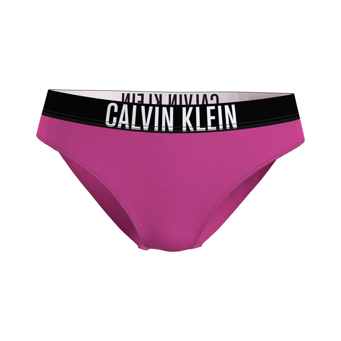 Calvin Klein one shoulder monogram bikini top in white