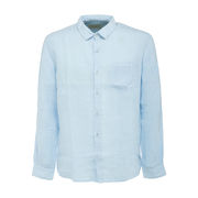 CLASSIC COLLAR LINEN SHIRT Man Light Blue CLASSIC COLLAR LINEN SHIRT Man Light Blue