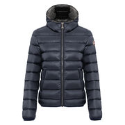 CLASSIC DOWN JACKET WITH FIXED HOOD Woman Navy/Dark Steel CLASSIC DOWN JACKET WITH FIXED HOOD Woman Navy/Dark Steel