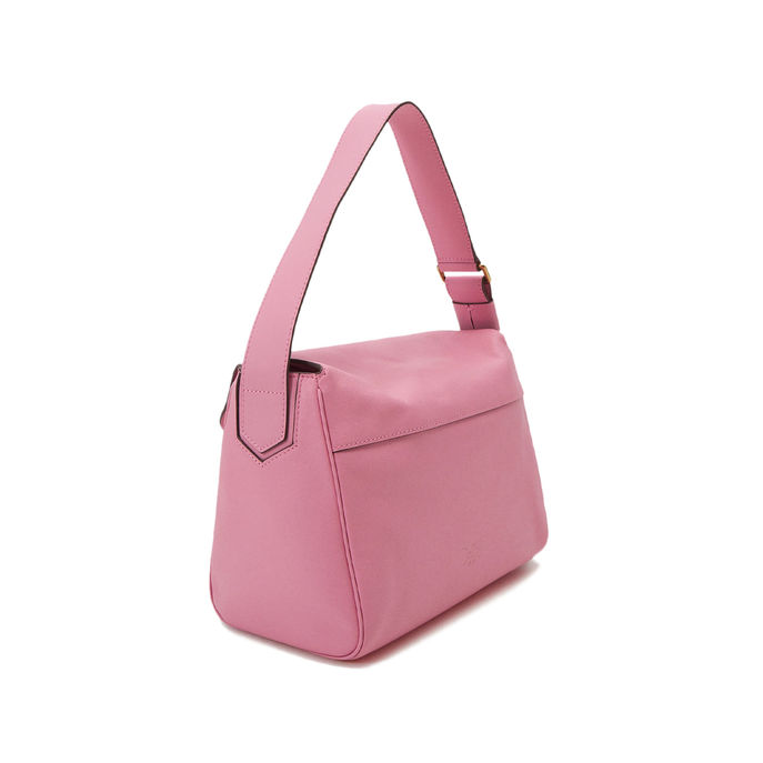 CLASSIC HOBO LEAF BAG Woman Pink Marino Antique Gold