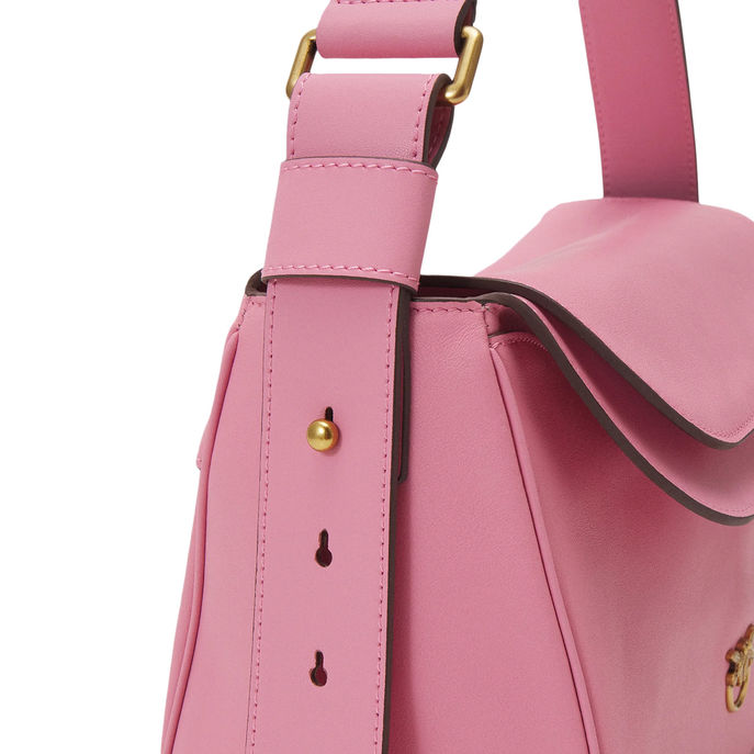 CLASSIC HOBO LEAF BAG Woman Pink Marino Antique Gold