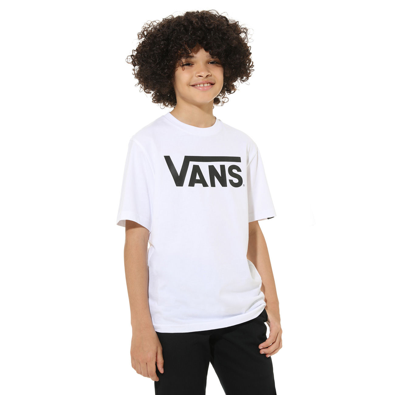 VANS CLASSIC LOGO T-SHIRT Boy White Black | Mascheroni Store