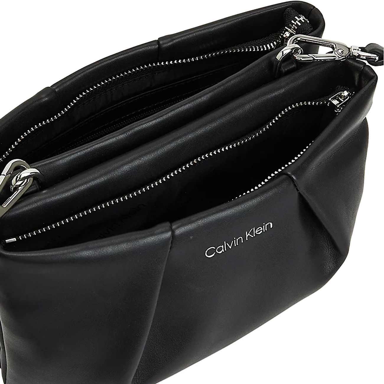Leather Calvin Klein Single Strap Women's Purse Shoulder Hand Black Bag