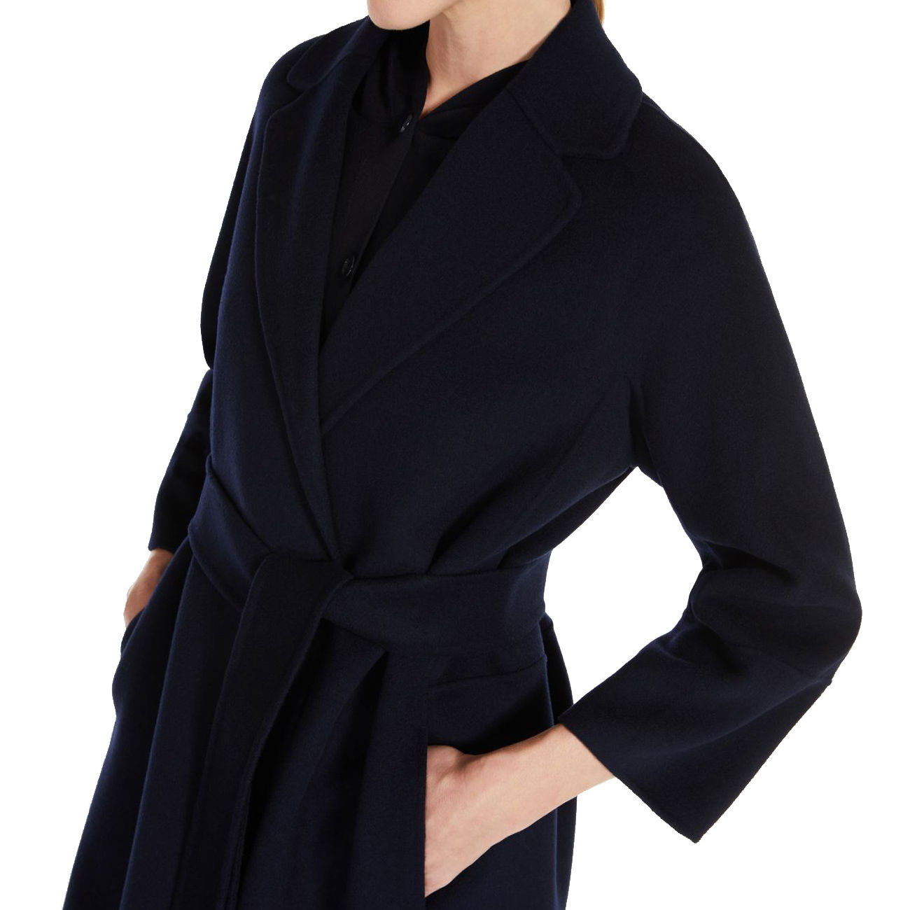 MAX MARA S COAT ARONA DOUBLE DRAP Woman Dark Blue | Mascheroni Store