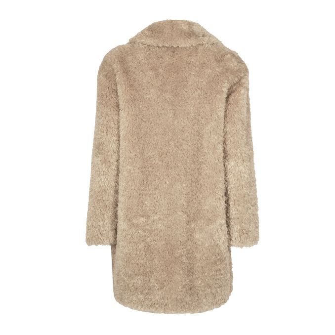 COAT ECOFUR TEDDY Woman Chantilly