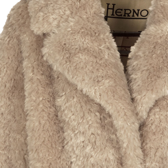 COAT ECOFUR TEDDY Woman Chantilly