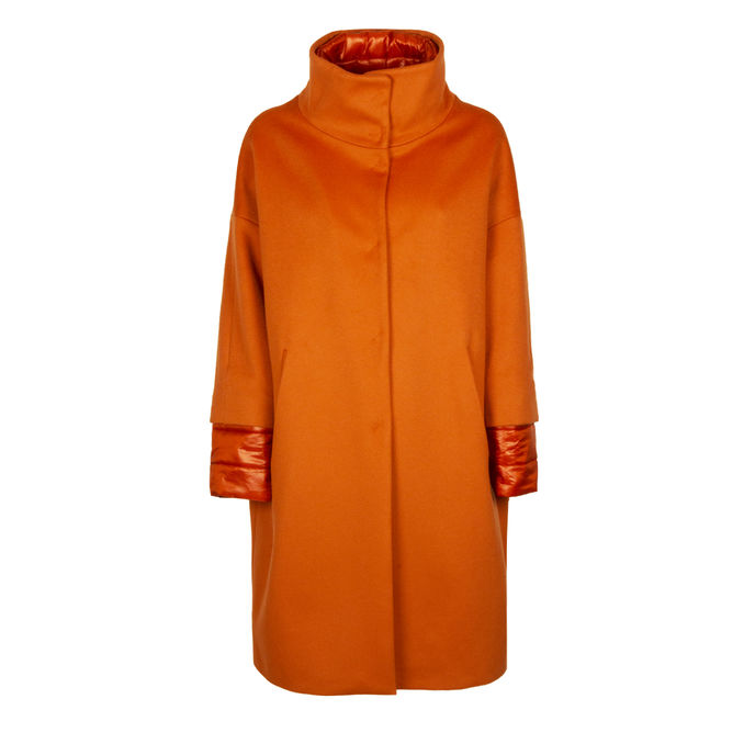 COAT LUXURY WOOL Woman Orange