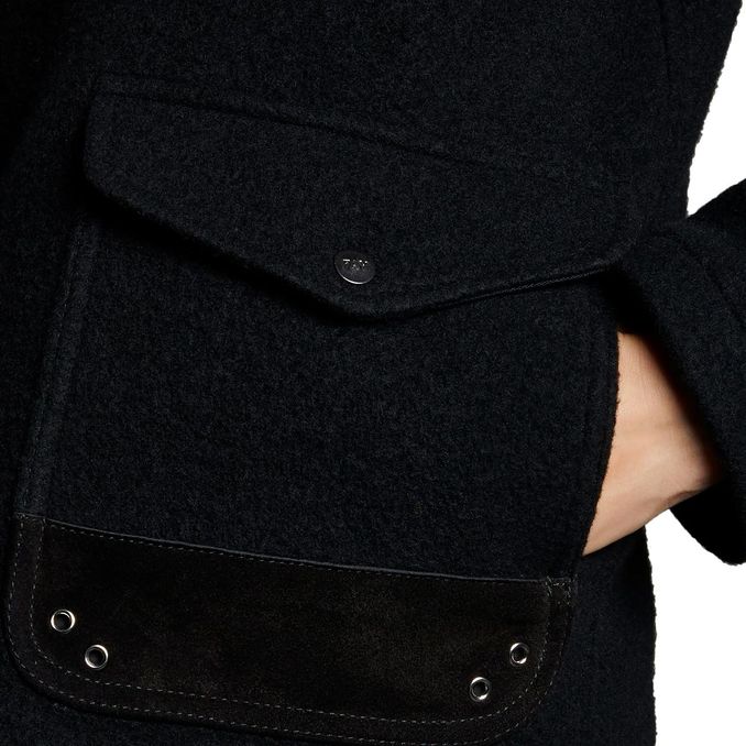 COAT MINI 3 HOOKS Woman Black 