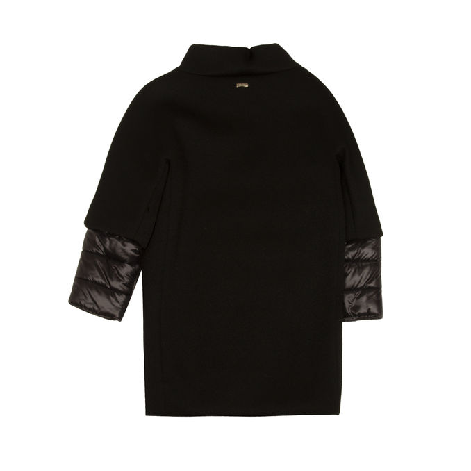 COAT OVETTO HIGH NECK Kid Black Lurex