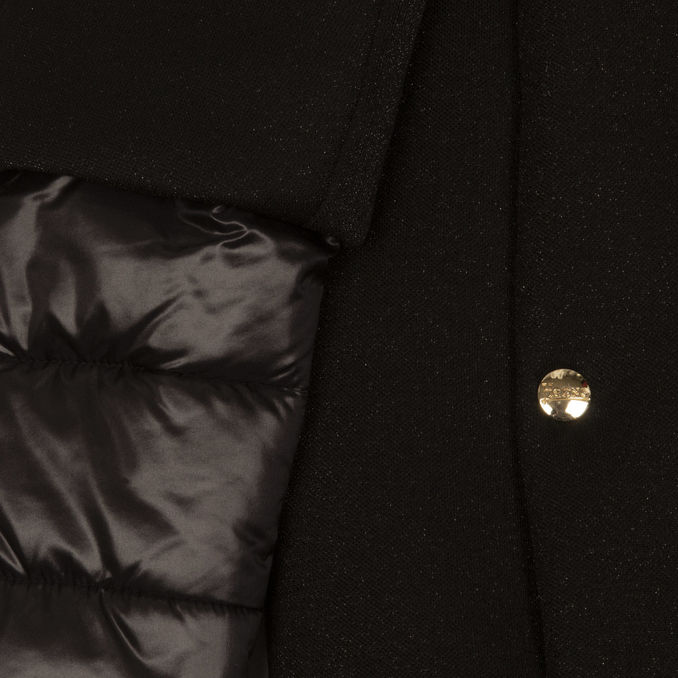 COAT OVETTO HIGH NECK Kid Black Lurex