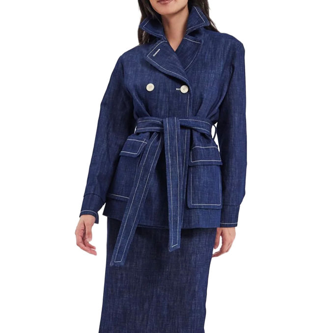 COAT PIKOT Woman Blue Jeans