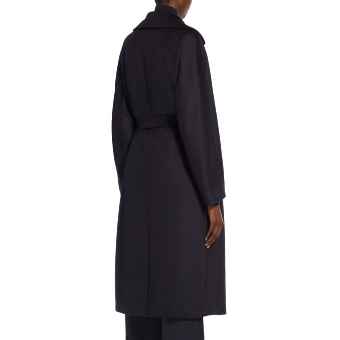 COAT RESINA PURE WOOL DRAP Woman Blue