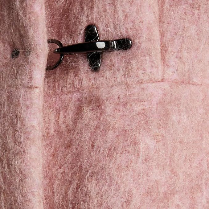 COAT ROMANTIC 3 HOOKS IN MIXED WOOL Woman Medium Hydrangea