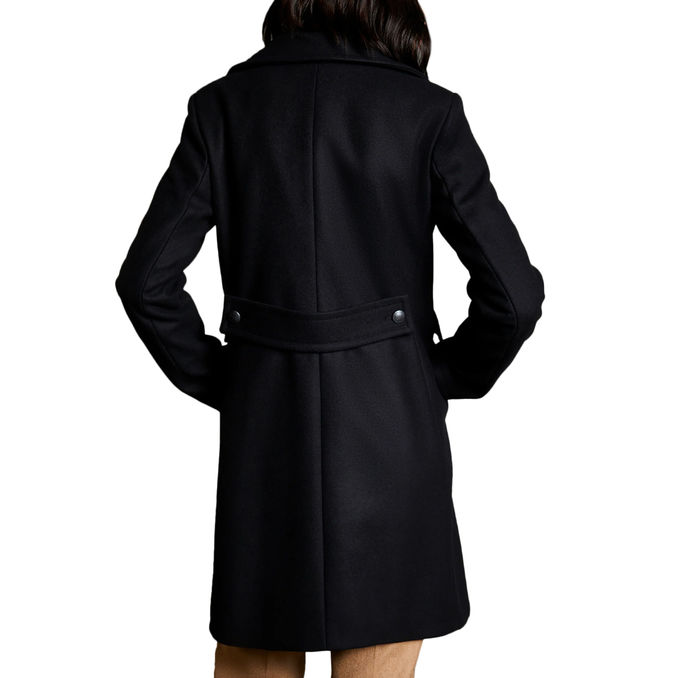 COAT WITH HOOK Woman Black