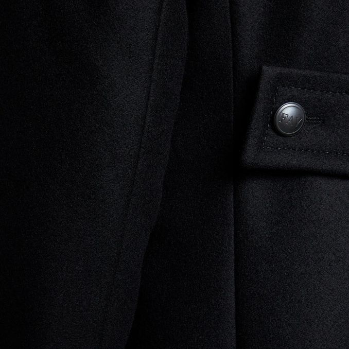 COAT WITH HOOK Woman Black