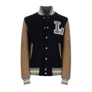 COLLEGE BOMBER IN JERSEY Men Blue/Camel COLLEGE BOMBER IN JERSEY Men Blue/Camel