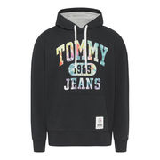 COLLEGE TIE DYE SWEATSHIRT WITH HOOD Man Black COLLEGE TIE DYE SWEATSHIRT WITH HOOD Man Black