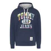 COLLEGE TIE DYE SWEATSHIRT WITH HOOD Man Twilight Navy COLLEGE TIE DYE SWEATSHIRT WITH HOOD Man Twilight Navy