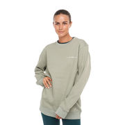 COLUMBIA SWEATSHIRT WITH EMBROIDERY Woman Almond Green COLUMBIA SWEATSHIRT WITH EMBROIDERY Woman Almond Green