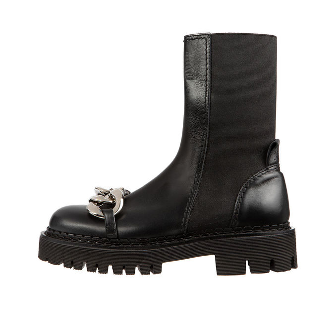 COMBAT BOOTS WITH CHAIN Woman Black