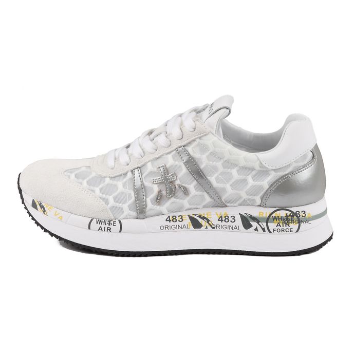 PREMIATA CONNY SNEAKERS HONEYCOMB NYLON Woman White | Mascheroni Moda