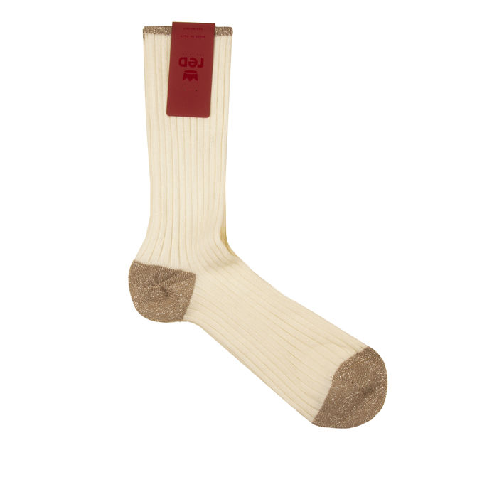 COSTA STOCKINGS WITH LUREX AND CASHMERE Woman Ivory