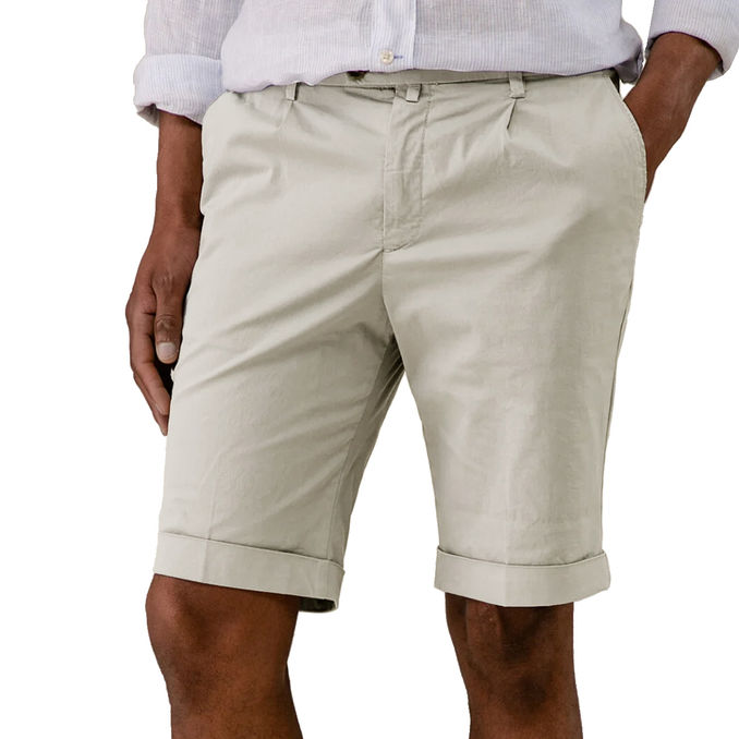 COTTON BERMUDA Man Light Beige