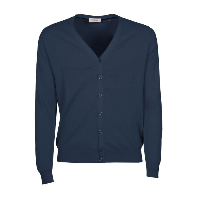 COTTON CARDIGAN Man Blue