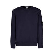 COTTON CREPE SWEATER Men Navy Blue COTTON CREPE SWEATER Men Navy Blue