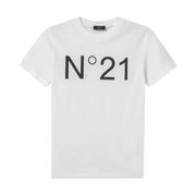 COTTON CREW NECK T-SHIRT WITH LOGO Girl White COTTON CREW NECK T-SHIRT WITH LOGO Girl White
